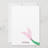 Mermaid Birthday Invitation Kaart (Achterkant)