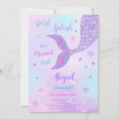Mermaid Birthday Invitation Kaart (Voorkant)