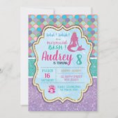 Mermaid Birthday Invitation Kaart (Voorkant)