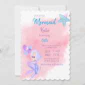 Mermaid Birthday Invitation Kaart (Voorkant)