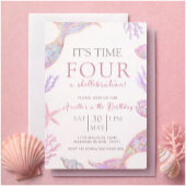 Mermaid Birthday Invitation Kaart