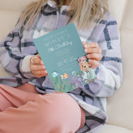 Mermaid Birthday Invitation Kaart