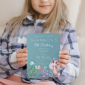 Mermaid Birthday Invitation Kaart