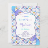 Mermaid Birthday Invitation Kaart (Voorkant)