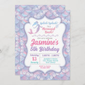 Mermaid Birthday Invitation Kaart (Voorkant / Achterkant)