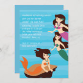 Mermaid Birthday Invitation Kaart (Voorkant / Achterkant)