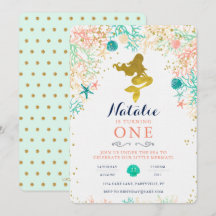 Mermaid Birthday Invitation