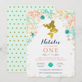 Mermaid Birthday Invitation Kaart