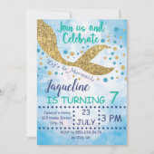 Mermaid Birthday Invitation- Laten we Mermaids zij Kaart (Voorkant)