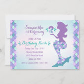 Mermaid Birthday Invitation Mermaid Number 2 Kaart (Voorkant)