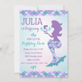 Mermaid Birthday Invitation Mermaid Number 5 Kaart (Voorkant)