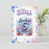 Mermaid Birthday Invitation - Onder het Zee Party Kaart (Staand voorkant)