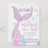 Mermaid Birthday Invitation Party Kaart (Voorkant)