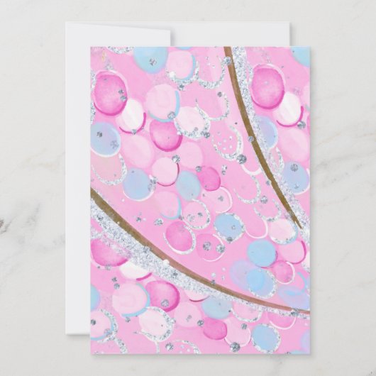 Mermaid Birthday Invitation Party Kaart (Achterkant)