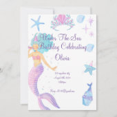 Mermaid Birthday Invitation Save The Date (Voorkant)