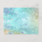 Mermaid Birthday Invitation under the zee party Uitnodiging Briefkaart (Achterkant)