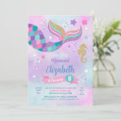 Mermaid Birthday Kaart (Staand voorkant)