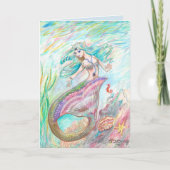 Mermaid Birthday Kaart (Voorkant)