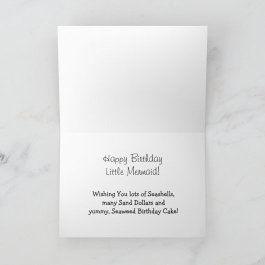 Mermaid Birthday Kaart (Binnen)