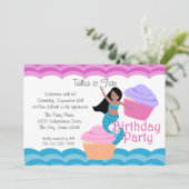 Mermaid Birthday Kaart (Staand voorkant)