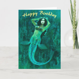 mermaid Birthday-kaart Kaart