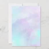 Mermaid Birthday Little Mermaid Uitnodiging (Achterkant)