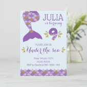 Mermaid Birthday Mermaid Number 9 Kaart (Staand voorkant)