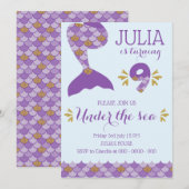 Mermaid Birthday Mermaid Number 9 Kaart (Voorkant / Achterkant)