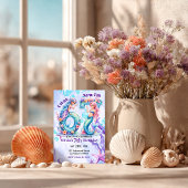 Mermaid Birthday Numbers 67 Kids Kaart