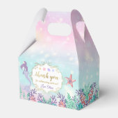 Mermaid Birthday onder de Zee Partij Dank u wel Bedankdoosjes (Achterkant)