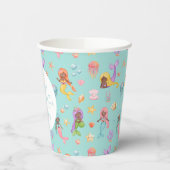 Mermaid Birthday Papieren Bekers (Links)