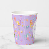 Mermaid Birthday Papieren Bekers (Rechts)