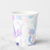 Mermaid Birthday Papieren Bekers (Rechts)
