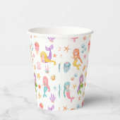Mermaid Birthday Papieren Bekers (Rechts)