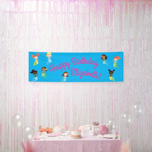 Mermaid Birthday Party Banner (Feest)