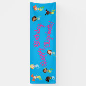 Mermaid Birthday Party Banner (Verticaal)