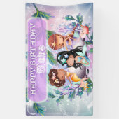Mermaid Birthday Party Banner (Verticaal)