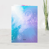 Mermaid Birthday Party Basis Hartelijk dank Bedankkaart (Achterkant)