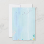 Mermaid Birthday Party Bedankkaart (Achterkant)