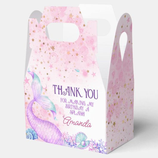 Mermaid Birthday Party Bedankt Bedankdoosjes (Geopend)
