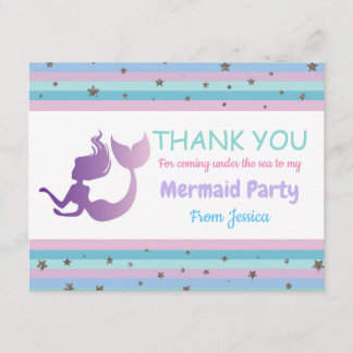 Mermaid Birthday Party Bedankt dat je creditcard u