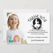 Mermaid Birthday Party Bedankt Kaart (Voorkant)