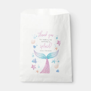 Mermaid Birthday Party Bedankt voor je cadeautjes Bedankzakje