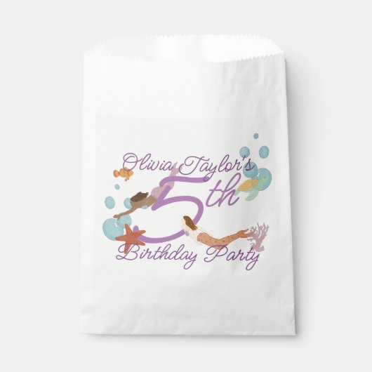 Mermaid Birthday Party Bedankzakje (Voorkant)