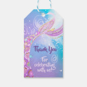 Mermaid Birthday Party Cadeaulabel (Achterkant)