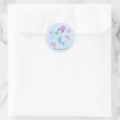 Mermaid Birthday Party Classic Round Sticker (Tas)