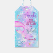 Mermaid Birthday Party Dank je wel Classic Cadeaulabel (Voorkant)