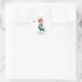 Mermaid  Birthday Party der The Sea Mermaid  Ronde Sticker (Tas)