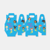 Mermaid Birthday Party Gable Favor Box Bedankdoosjes (Uitgevouwen)