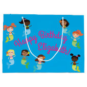 Mermaid Birthday Party Groot Cadeauzakje (Achterkant)